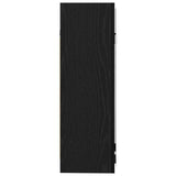 Bathroom Mirror Cabinet with Door Black Oak 62.5 x 20.5 x 64 cm 862523