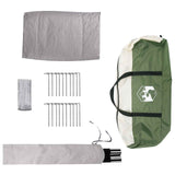Tipi Tent with Roof Green 6-Person Polyester and Steel 42028623