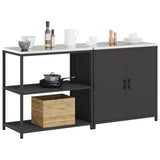 Kitchen Storage Set HATTEM 2 pcs Black Cold-rolled Steel 3392652