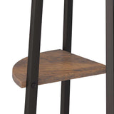 3-Tier Corner Shelf Dark Brown and Black 45.5x31.5x120 cm 336389