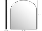 60 x 90cm Arched Home Mirror - Black T3398P330545