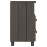 Bedside Cabinet HAMAR Light Grey 40x35x62 cm Solid Wood Pine 340415