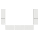 TV Cabinet Set Wall-mounted 4 pcs White Engineered Wood 3409042