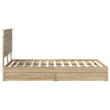 Storage Bed with Drawer Sonoma Oak 120 x 190 cm Engineered Wood 3411231