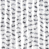 Insect Curtain Light and Dark Grey 90x220 cm Chenille 325455