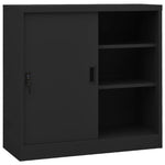 ZNTS Sliding Door Cabinet with Planter Box Anthracite Steel 3095265