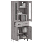 Highboard Grey Sonoma 69.5x34x180 cm Engineered Wood 3198543