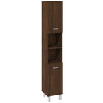 ZNTS 3 Piece Bathroom Cabinet Set Brown Oak Engineered Wood 3187608