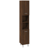 ZNTS 3 Piece Bathroom Cabinet Set Brown Oak Engineered Wood 3187608