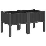 Garden Planter with Legs Black 80x40x42 cm PP 367893