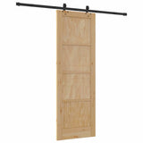 Sliding Door ORKDAL Brown 73.5 x 211 cm Solid Pine Wood 3333636