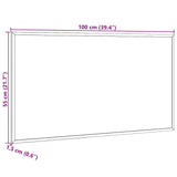 Chalkboard with Solid Pine Wood Frame Black 100x55 cm 4017414
