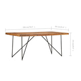 Dining Table 180x90x76 cm Solid Acacia Wood 282881