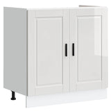 Sink Base Cabinet with Door Porto 2 pcs White Engineered wood 3315023