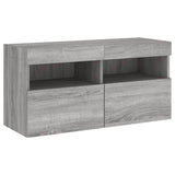 7 Piece TV Wall Cabinet Set with LED Lights Grey Sonoma 3216783