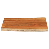 Table Top 100x80x3.8 cm Rectangular Solid Wood Acacia Live Edge 370652