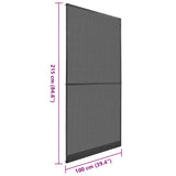 Hinged Insect Screen for Doors Anthracite 100x215 cm 148713