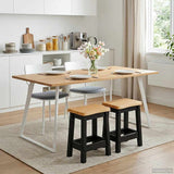 Bar Stool EKAI 2 pcs Black 40 x 29 x 45.5 cm Solid Pine Wood 42037011
