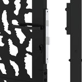 Garden Gate Black 100x100 cm Steel Trace Design 4100979