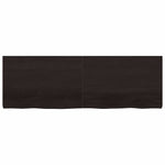 Bathroom Countertop Dark Brown 180x60x cm Treated Solid Wood 3156264