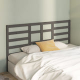 Bed Headboard Grey 206x4x104 cm Solid Wood Pine 818162