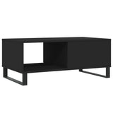 ZNTS Coffee Table Black 90x50x36.5 cm Engineered Wood 830573