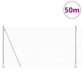 Hexagonal Fence with Concrete Base 50 x 1.2 m Galvanised Steel 3353838