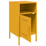 ZNTS Bedside Cabinets 2 pcs Mustard Yellow 36x39x68 cm Steel 843073