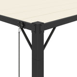 Gazebo with Louvered Roof 3x4 m Cream Fabric and Aluminium 313927