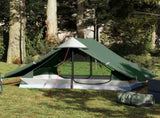 Camping Tent 2-Person Green Waterproof 4009434