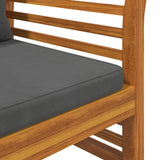 Garden Lounge Set Dark Grey Solid Acacia Wood, Polyester Foam 312142
