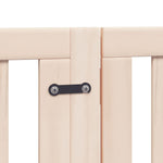 Dog Gate with Door Foldable 6 Panels 300 cm Poplar Wood 352237