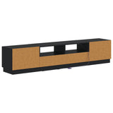 5 Piece LED TV Cabinet Black Engineered Wood 3416837