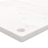 Desk Top White 100x50x2.5 cm Solid Wood Pine 824456