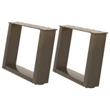 Coffee Table Legs U-Shaped 2 pcs Natural Steel 40x cm Steel 4012743