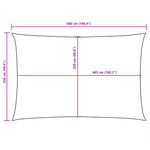 ZNTS Sunshade Sail Oxford Fabric Rectangular 2.5x5 m White 135264