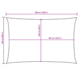 ZNTS Sunshade Sail Oxford Fabric Rectangular 2.5x5 m White 135264