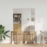 Folding Pet Fence 4 pcs Artisan Oak 201 x 38 x 70 cm 8005970