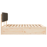 Bed Frame with Upholstered Headboard Taupe 160 x 200 cm 3398222