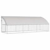 Dog Kennel 3 pcs Silver 6 x 2 x 2 m Galvanised steel 3368329