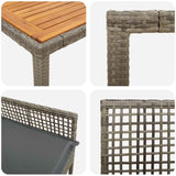 Garden Dining Set 9 pcs Grey Poly rattan 3334914