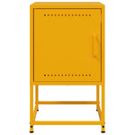 ZNTS Bedside Cabinet Mustard Yellow 36x39x60.5 cm Steel 846452