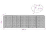 Gabion with 5 mm Wire and 5x5 cm Mesh 500x20x200 cm 3464116