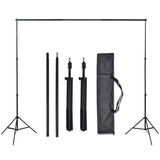 Photo Studio Kit with 3 Cotton Backdrops Adjustable Frame 3x5m 275419