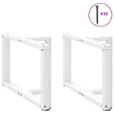 ZNTS Coffee Table Legs T-Shaped 2 pcs White 60x25x cm Steel 4013033