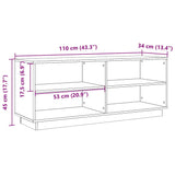 Shoe Cabinet Wax Brown 110x34x45 cm Solid Wood Pine 847123