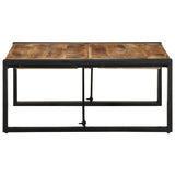 ZNTS Coffee Table 80x80x35 cm Solid Rough Wood Mango 4016670