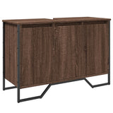 Bathroom Sink Cabinet Brown Oak 91x35x60 cm Engineered Wood 848663