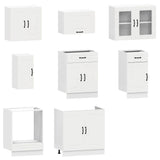 8 Piece Kitchen Cabinet Set Kalmar White Engineered Wood 3314821
