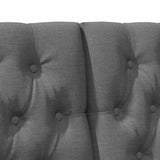 Upholstered Headboard Dark Grey 135 cm Solid Pine Wood 879345